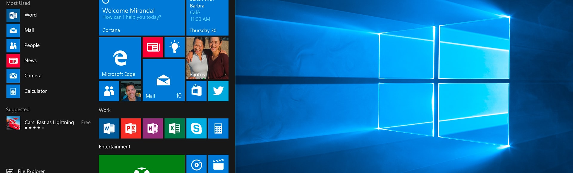 Configuration de Windows 10